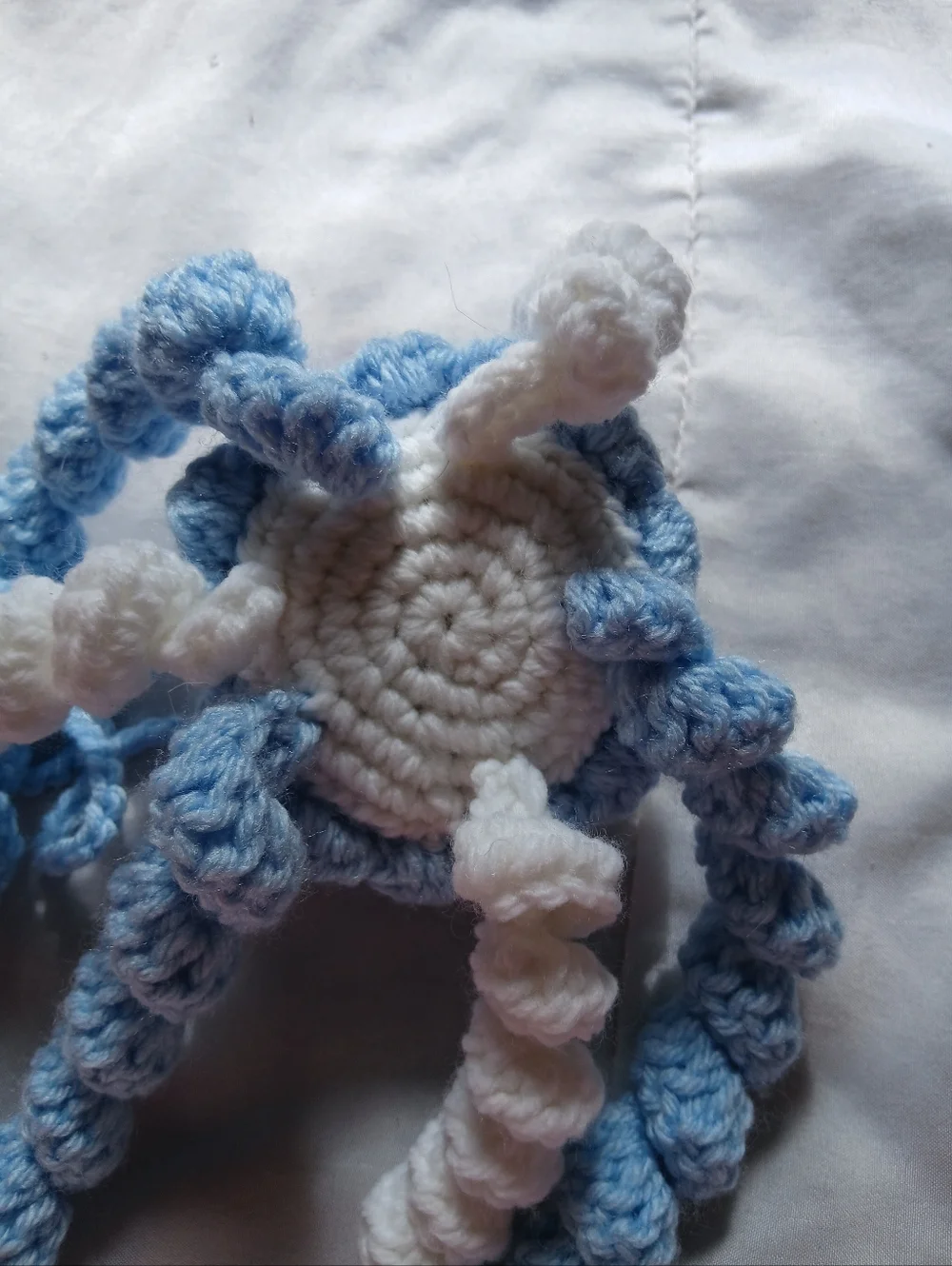Blue Crochet Jellyfish - Picture 4 of 5